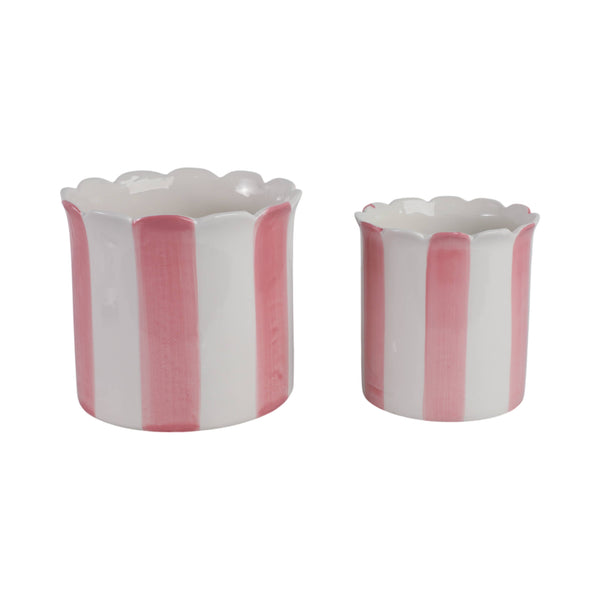 Pink Ceramic Striped Scallop