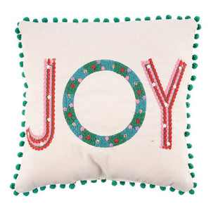 Pink and Green Joy Pillow