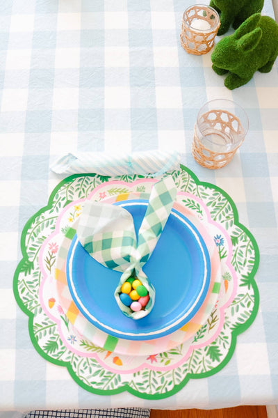 Bunny Garden Scalloped Paper Placemats: Placemat (15" x 15")