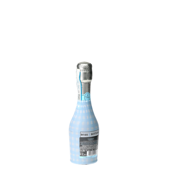 Beau Bottles Powder Blue Picnic Gingham - MINI Prosecco Collection - Set of 6 (Wraps Only)