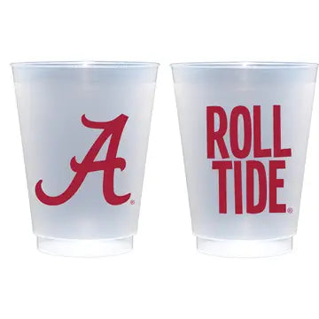 Roll Tide Frosted Cups
