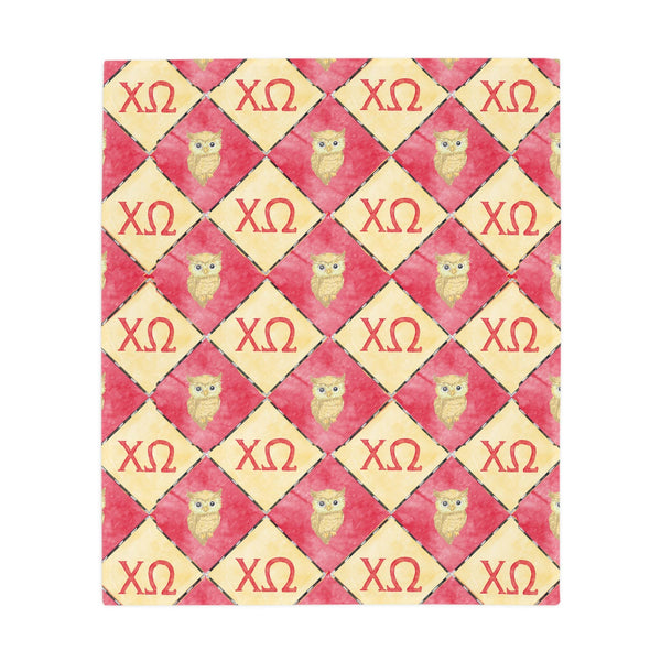 Chi Omega Flannel Fleece Blanket, Sorority