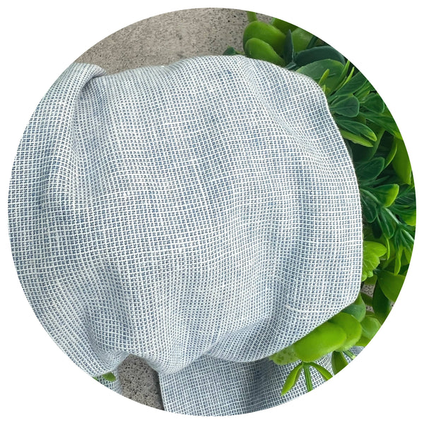Yarn Dyed Homespun Linen Sash: Chambray / 44 Inch