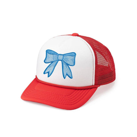 Kids Patriotic Bow Patch Trucker Hat