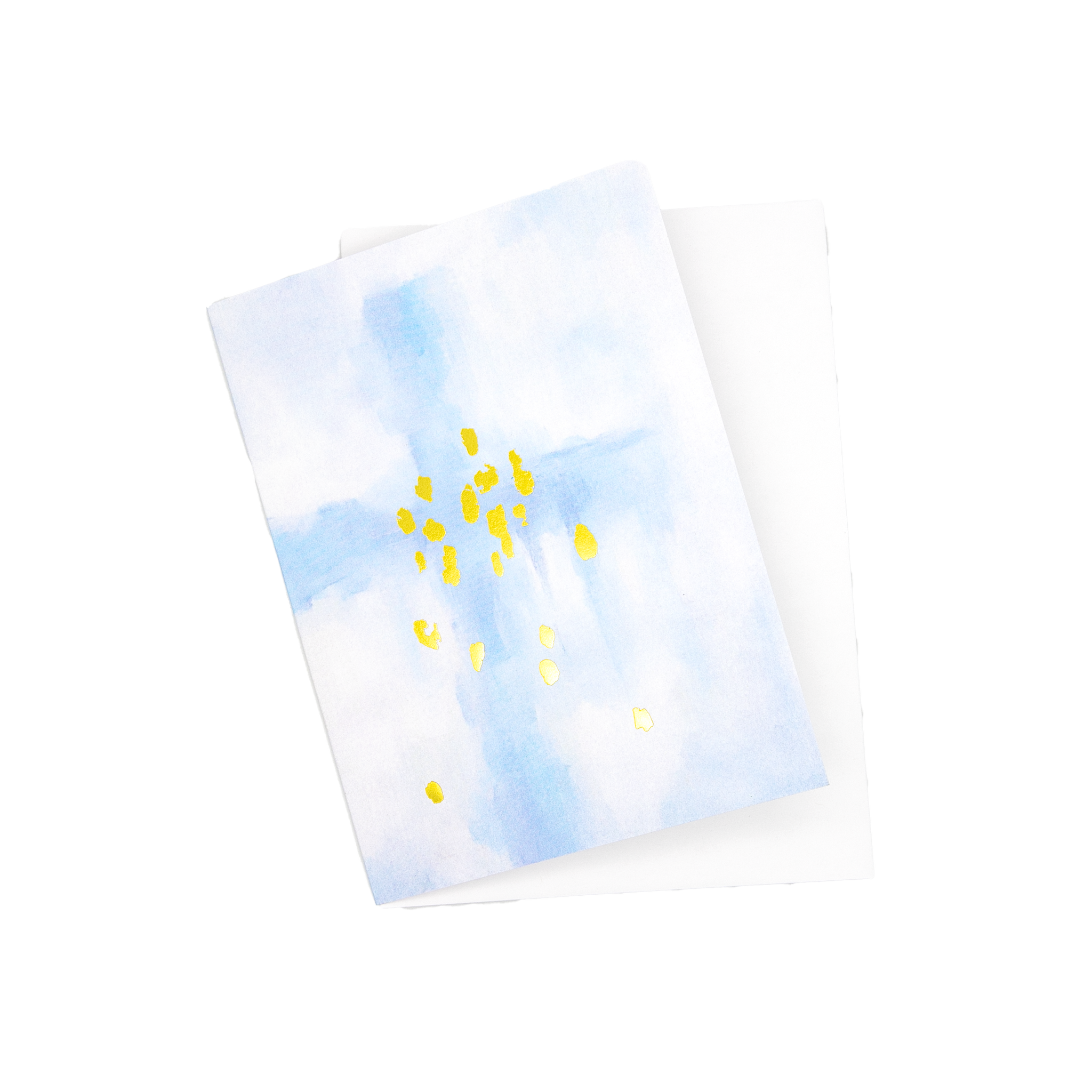 Blue Cross with Gold Foil Notecard Set: Pack of 8