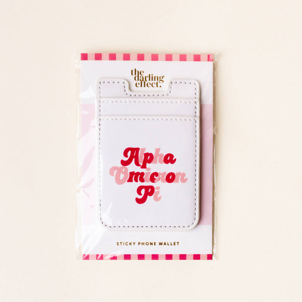 Sorority Stick-On Phone Wallet - Alpha Omicron Pi