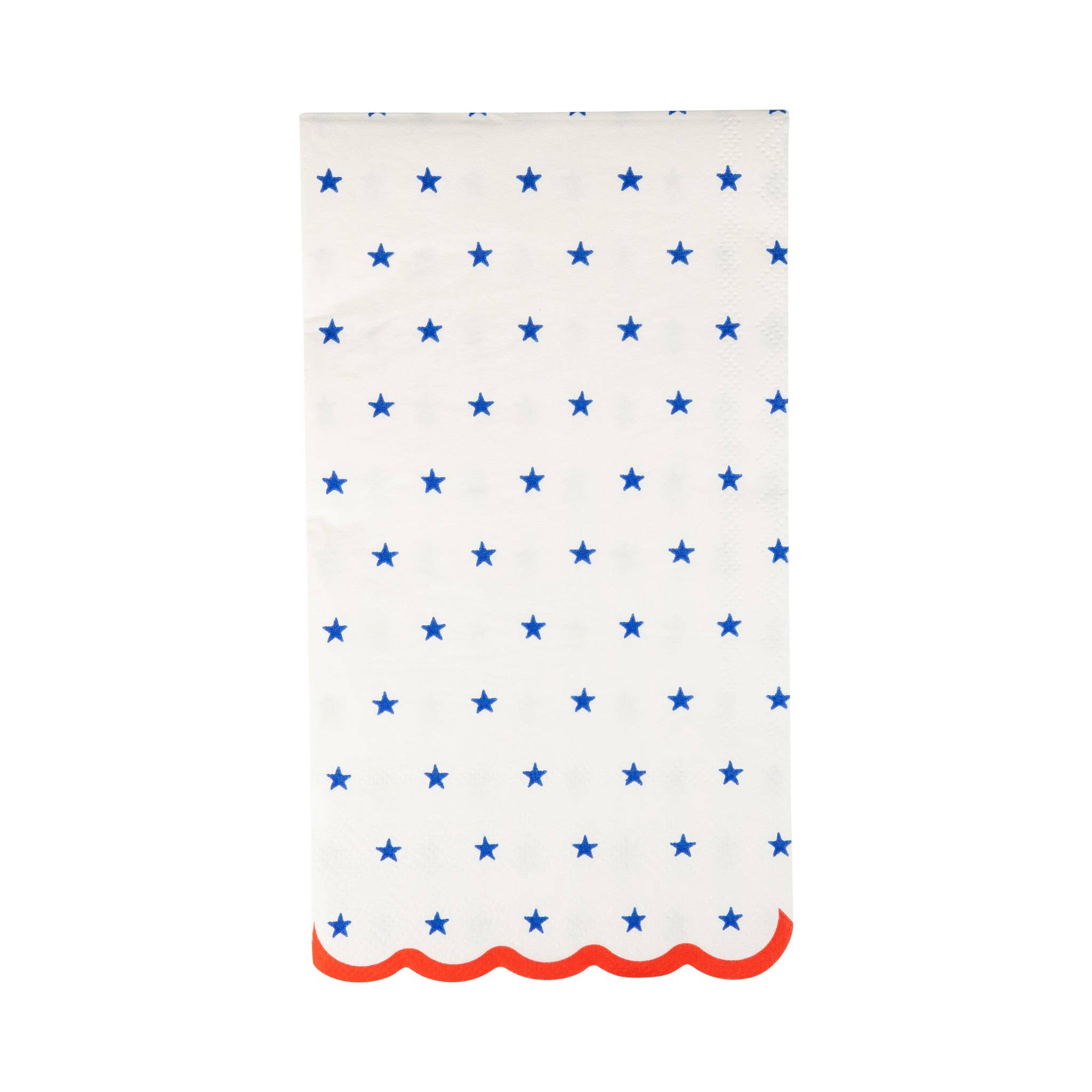 Blue Stars Scallop Guest Napkin (24ct)