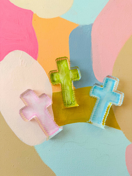 Mini Acrylic Cross Shelfies: Green