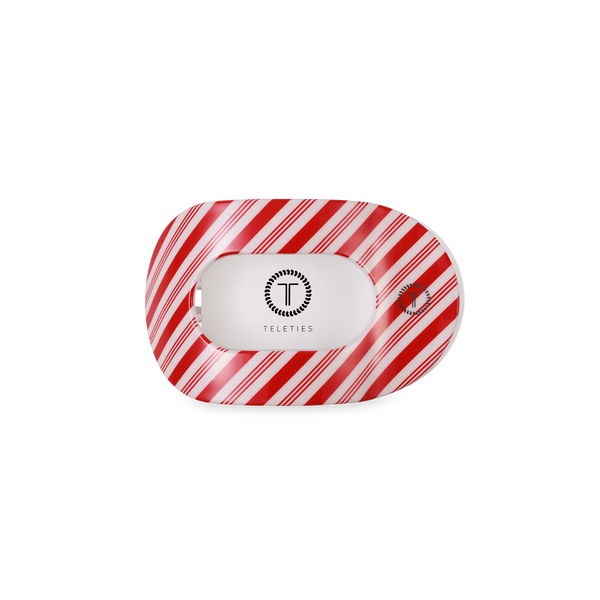 Flat Round Hair Clip | Small | Candy Cane Crush