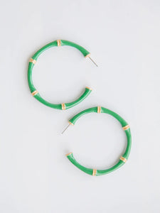 Charleston Pine Hoop Earrings