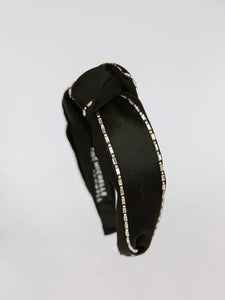 Black and Crystal Headband