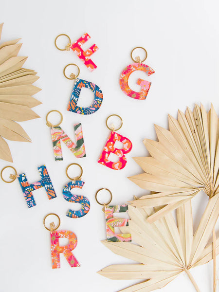 “A” Michelle McDowell Acrylic Letter Keychain