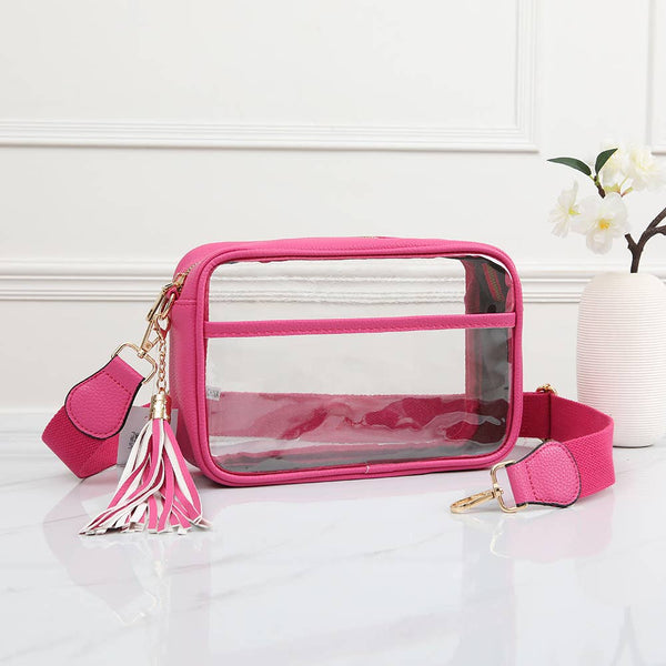 Game Day Stadium Rectangle Clear Bags: Silver