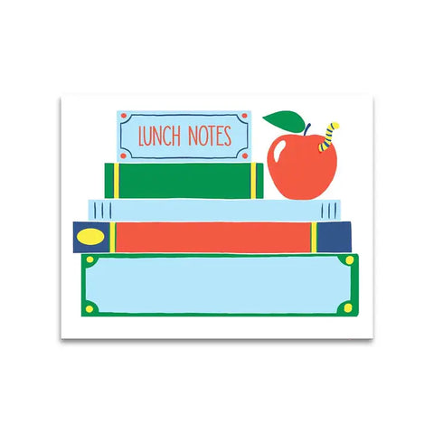 Bookworm Lunch Box Notes Notepad, Blue
