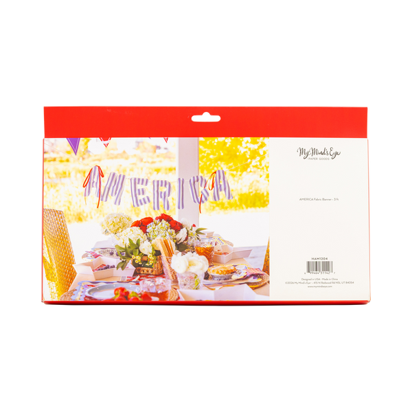 America Ticking Fabric Puffy Banner