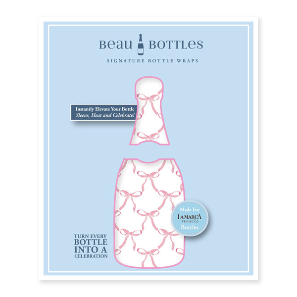 Beau Bottles Grandmillenial Pink Bows- Prosecco Collection