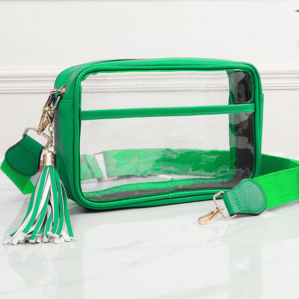 Game Day Stadium Rectangle Clear Bags: Silver