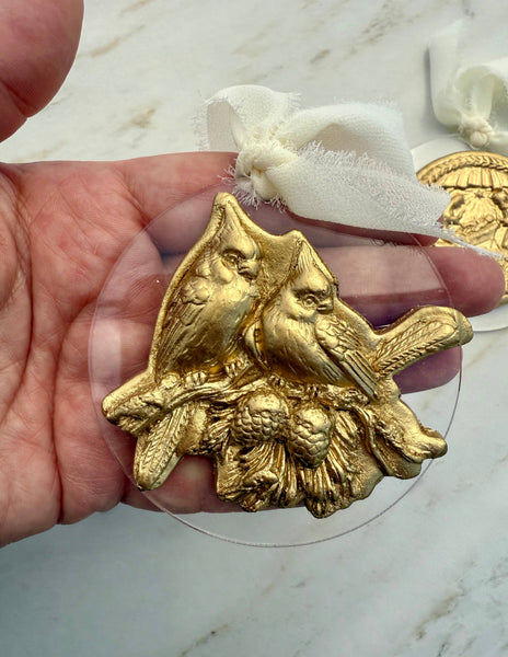 Nativity or Cardinal Intaglio Ornament: Nativity