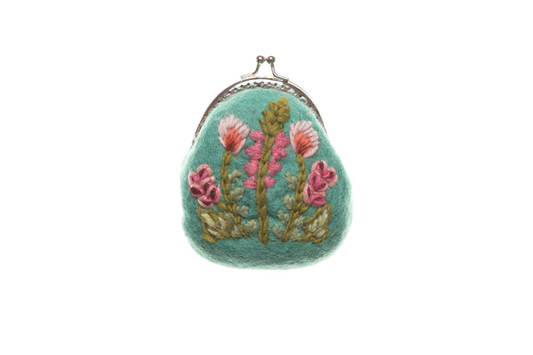 Meadow Clasp Pouch: Turquoise