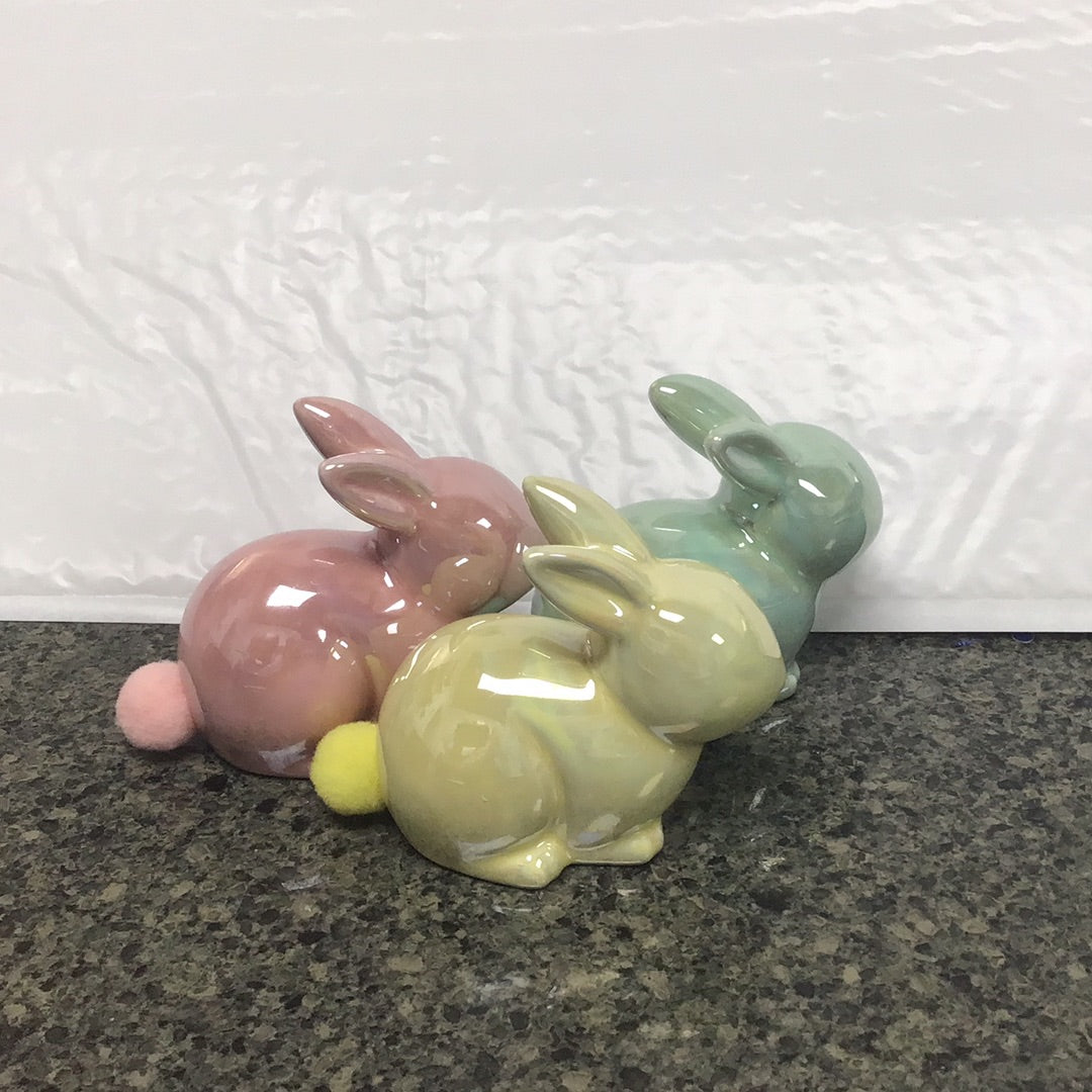 Mini Iridescent Ceramic Bunny