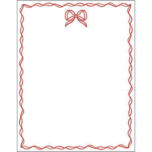 Pink Bow Scallop Notepad