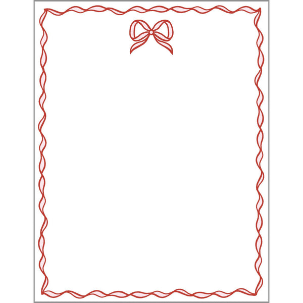 Pink Bow Scallop Notepad