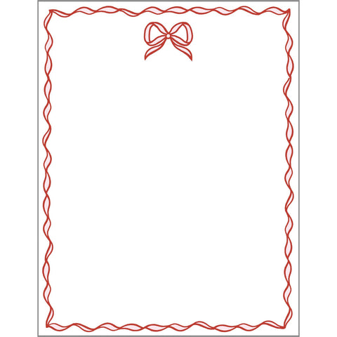 Pink Bow Scallop Notepad