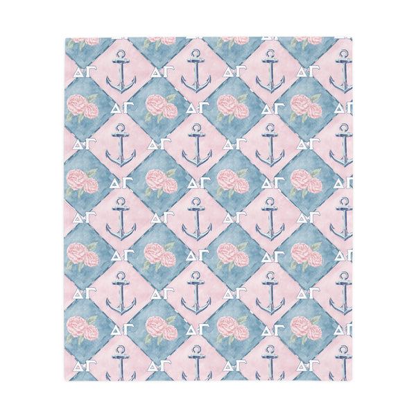 Delta Gamma Flannel Fleece Blanket, Sorority