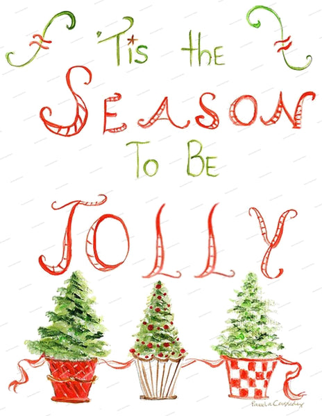 To Be Jolly  Kitchen Towel: Flour Sack Towel