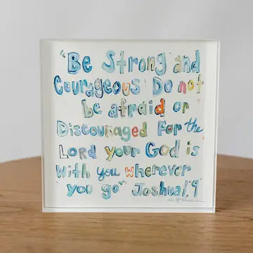 JOshua 1:19 Acrylic Block