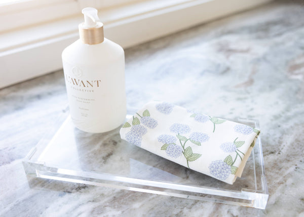 Pink Hydrangeas, Organic Cotton Tea Towel