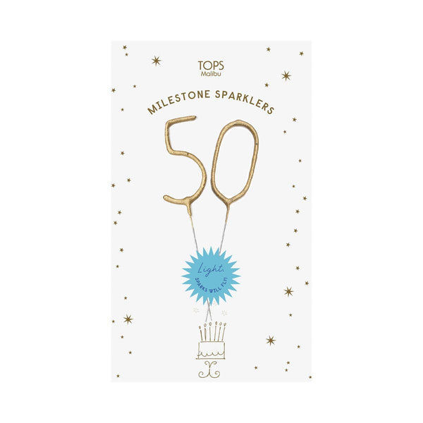 Mini 4" Gold Milestone Number Sparkler Wands - Custom Option: Milestone Sparkler - 10