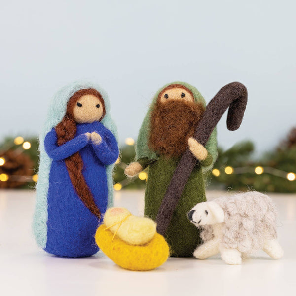 Wool Holy Night Nativity