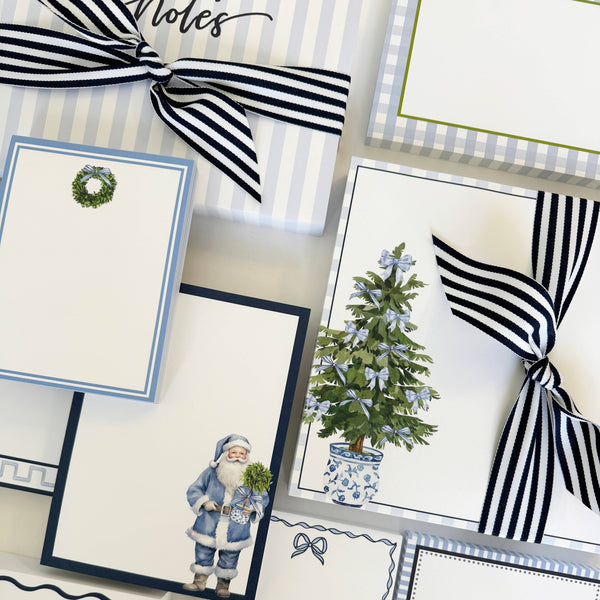 Blue Santa Claus Notepad