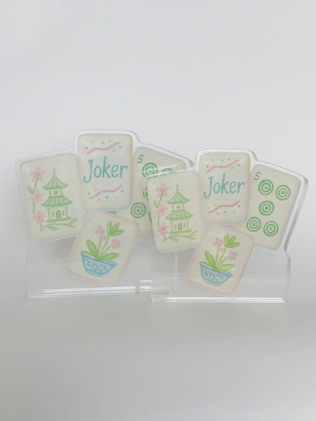Acrylic Mahjong Block - Ornament, mini, large : Ornament