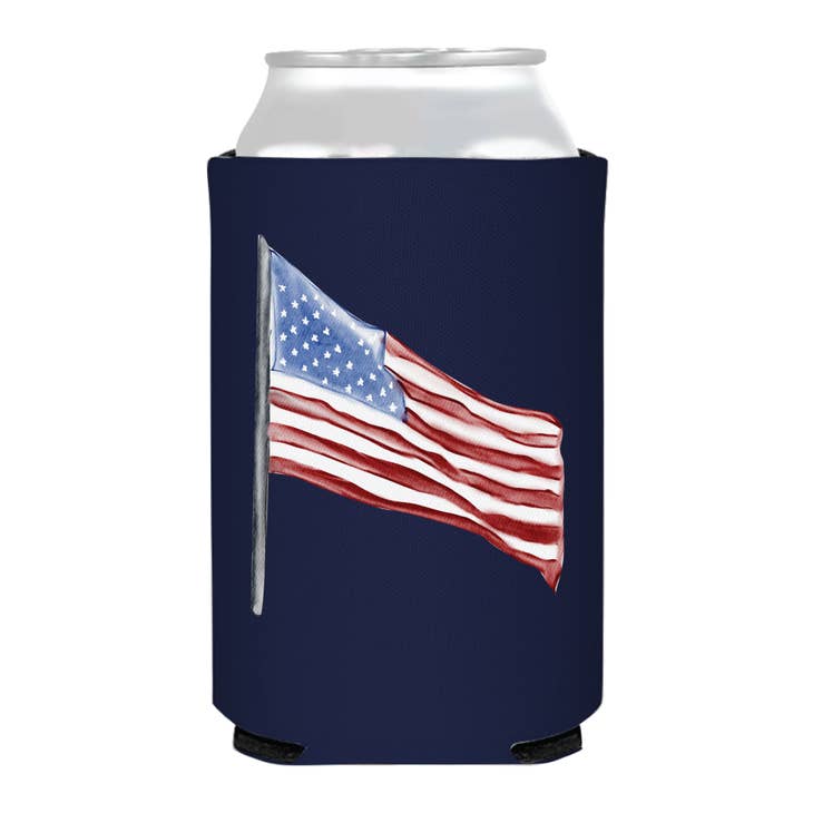 American Flag Can Cooler