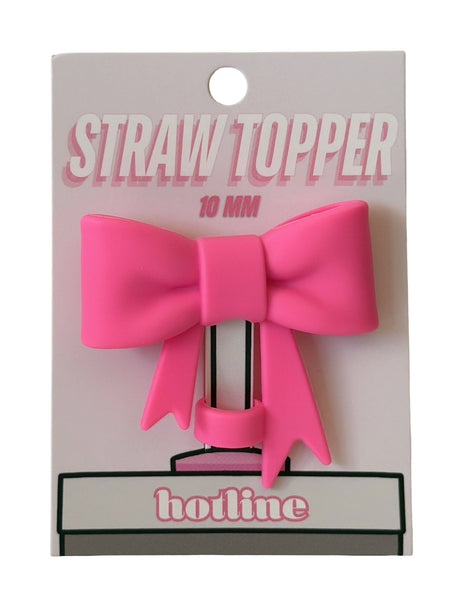 Large Bow Straw Toppers: Mint