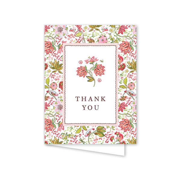 Oiseaux en Fleurs Thank You: Boxed Set - 8 Cards & Envelopes
