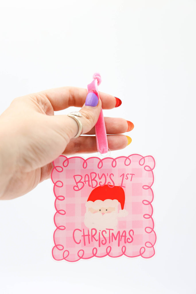 Baby's First Christmas-Girl Acrylic Ornament