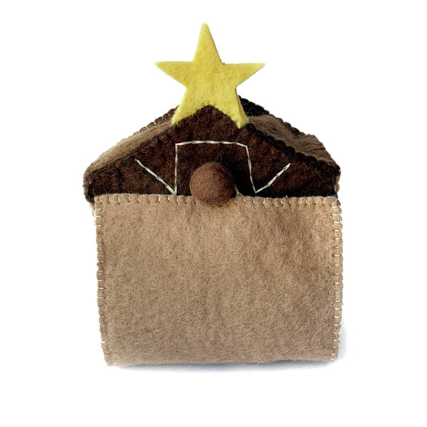 Felt Wool Nativity Christmas Scene, 12 Piece Set: Colorful