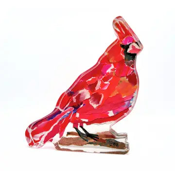 Lauren Dunn Visiting Cardinal Acrylic Block