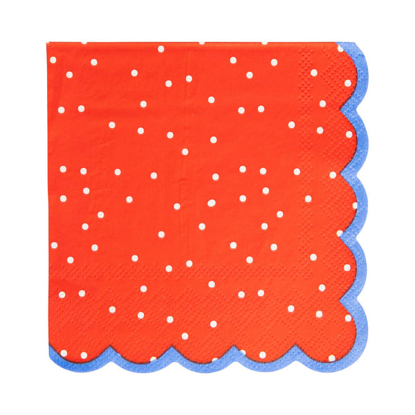 Americana Polka Dot Cocktail Napkin Set