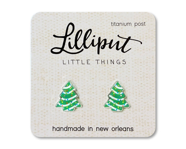 Lilliput Christmas Tree Cake Earrings
