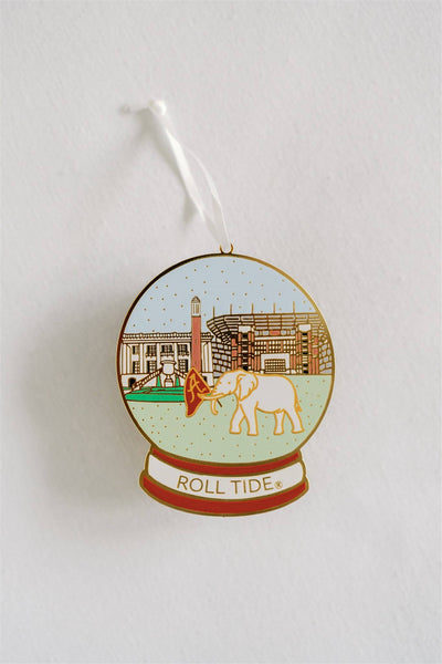 Enamel University of Alabama Snow Globe Ornament, Christmas