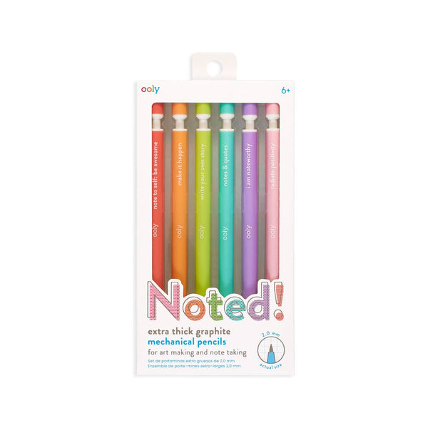 Noted!: Extra Thick Graphite Mechanical Pencils (Set of 6)