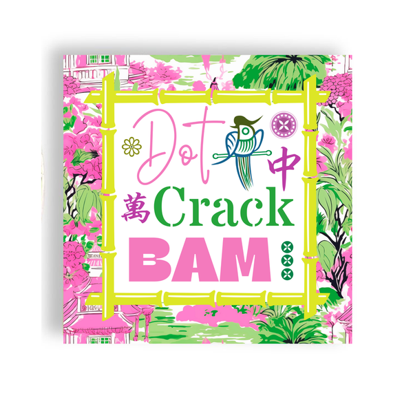 Mahjong 24ct Cocktail Napkin Separates Dot Crack Bam