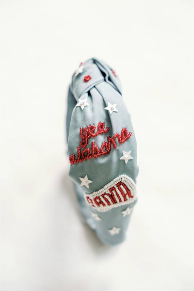 The University of Alabama Beaded Headband (dark grey)