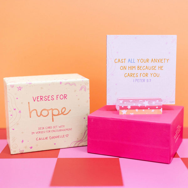 Verses for Hope – Bible Verse Card Set with Display Stand