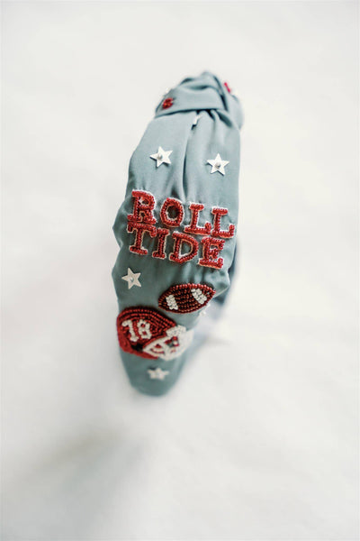 The University of Alabama Beaded Headband (dark grey)