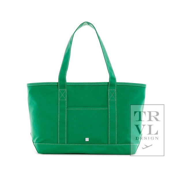 TRVL Medium Tote - Midi Coated Kelly Green *New!